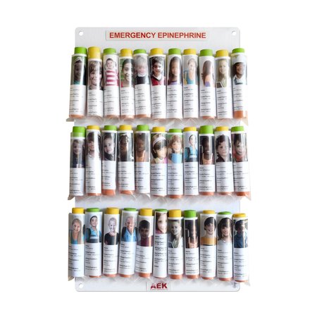 AEK 32Unit Epinephrine Auto Injector Storage Panel for School Nurses Offices holds 32 EN9370